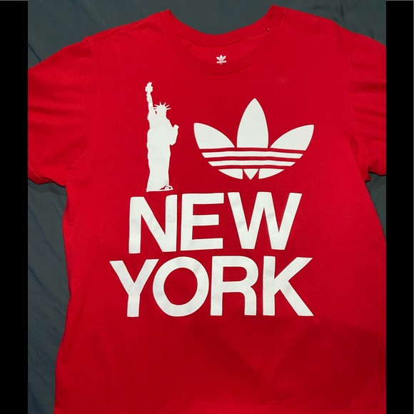 XL Adidas I love New York TreFoil shirt - Picture 1 of 3